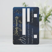 Elegante avond RSVP-kaarten Kaart (Staand voorkant)