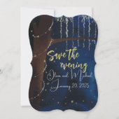 Elegante avond save-the-date save the date (Voorkant)