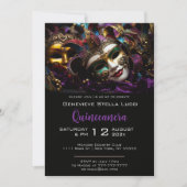 Elegante avond verjaardagsfeestuitnodiging kaart (Voorkant)