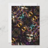 Elegante avond verjaardagsfeestuitnodiging kaart (Achterkant)