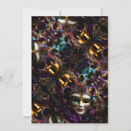 Elegante avond verjaardagsfeestuitnodiging kaart (Achterkant)