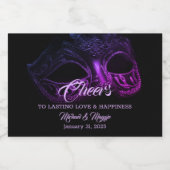 Elegante avondchampagne sparkling wijnetiket (Enkel label)