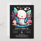 Elegante Axolotl Onder het Zee Verjaardag Kaart (Voorkant)