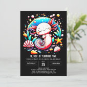 Elegante Axolotl Online Verjaardag Viering Kaart (Staand voorkant)