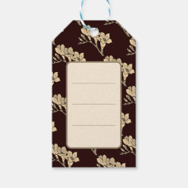 Elegante Aziatische gladiolen bloemen bloemenbruin Cadeaulabel