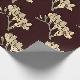 Elegante Aziatische gladiolen bloemen bloemenbruin Cadeaupapier