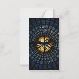 Elegante Azul "let the art guide you" Design Notitiekaartje