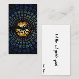 Elegante Azul "let the art guide you" Design Notitiekaartje