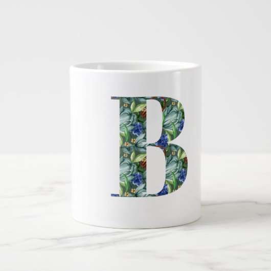 Elegante B Alphabet Design Cup Grote Koffiekop (Voorkant)