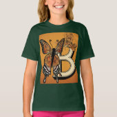 Elegante 'B' Butterfly: Italic Letter Logo Design T-shirt (Voorkant)
