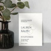 Elegante B&W minimalistisch script bruiloft uitnod Kaart