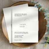 Elegante B&W minimalistisch script bruiloft Uitnodigingen Wikkel