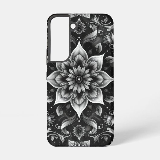 Elegante B & W  Patroon Telefoonhoes Samsung Galaxy Hoesje (Achterkant)