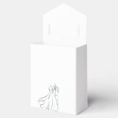 Elegante B&W Tux & Jurk Dank u Bruiloft Bedankdoosjes (Geopend)