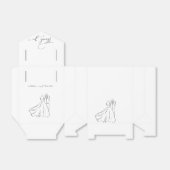 Elegante B&W Tux & Jurk Dank u Bruiloft Bedankdoosjes (Uitgevouwen)