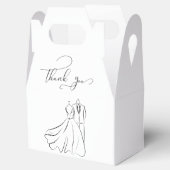 Elegante B&W Tux & Jurk Dank u Bruiloft Bedankdoosjes (Geopend)