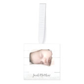 Elegante Baby aangepaste familienaam Fotoportret Decoratie (Voorkant)