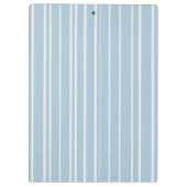 Elegante baby blauw gestreepte monogram klembord (Achterkant)