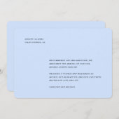 Elegante baby blauwe jongen geboorte aankondiging (Voorkant / Achterkant)