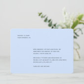 Elegante baby blauwe jongen geboorte aankondiging (Staand voorkant)