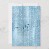 Elegante Baby Blue Sparkle Glitter Drips Verjaarda Kaart (Achterkant)