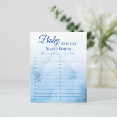 Elegante baby boy shower naam en ontcijfer spel (Staand voorkant)