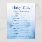 Elegante baby boy shower naam en ontcijfer spel (Achterkant)