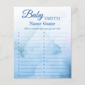 Elegante baby boy shower naam en ontcijfer spel (Voorkant)
