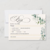 Elegante baby Breath Wreath Dusty Greenery Wedding Kaart (Voorkant)