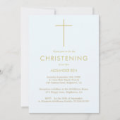 Elegante Baby doop minimalistische foto doop Kaart (Voorkant)