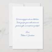 Elegante Baby gepersonaliseerde 4 fotocollage pasg Bedankkaart (Achterkant)