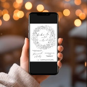 Elegante Baby Het is koud Buiten Douche QR-code Kaart