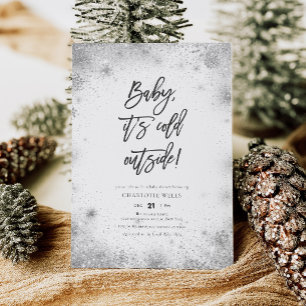 Elegante Baby Het is koud buiten Winter Baby Showe Kaart