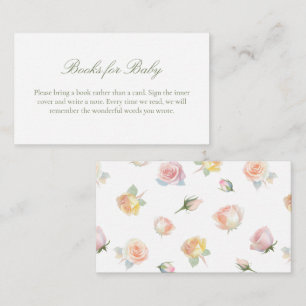 Elegante baby in bloei baby shower boeken voor bab informatiekaartje