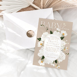 Elegante Baby in Bloom Daisy Baby shower Kaart