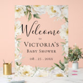 Elegante Baby in Bloom Floral Baby Showe Acryl Bord (Huwelijk)