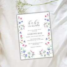 Elegante Baby in Bloom Wildflower Baby shower
