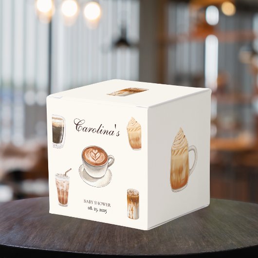 Elegante Baby is het brouwen van koffie baby showe Bedankdoosjes