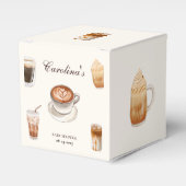 Elegante Baby is het brouwen van koffie baby showe Bedankdoosjes (Voorkant Zijde)