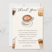 Elegante Baby is het brouwen van koffie baby showe Bedankkaart (Voorkant)