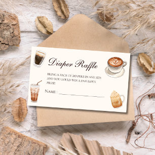 Elegante Baby is het brouwen van koffie baby showe Informatiekaartje