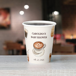 Elegante Baby is het brouwen van koffie baby showe Papieren Bekers