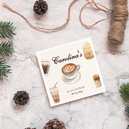 Elegante Baby is het brouwen van koffie baby showe Servet