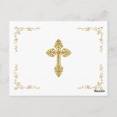 Elegante Baby Jongen Doop Dank u Briefkaart (Achterkant)