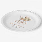 Elegante  Baby koetswerkdouche Papieren Bordje (Gekanteld)