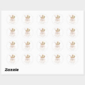 Elegante  Baby koetswerkdouche Ronde Sticker (Vel)