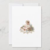 Elegante  Baby Meisje Doop Kaart (Achterkant)