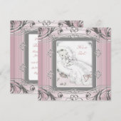 Elegante  Baby Meisje Douche Uitnodigingen (Voorkant / Achterkant)