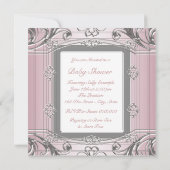 Elegante  Baby Meisje Douche Uitnodigingen (Achterkant)