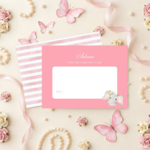 Elegante Baby Olifant Baby Shower Ouderschap Advie Notitiekaartje